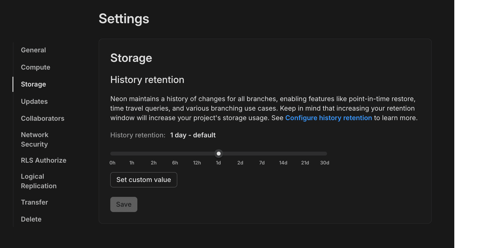 History retention